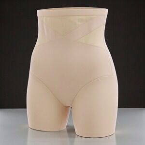 Cacique Ultra High-Waist Thigh Shaper Beige Shapewear Plus Size 18/20 1085255